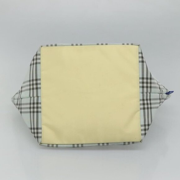Burberrys Blue Label Nova Check Tote Bag Nylon Light Blue Auth ti2782 - Picture 5 of 13